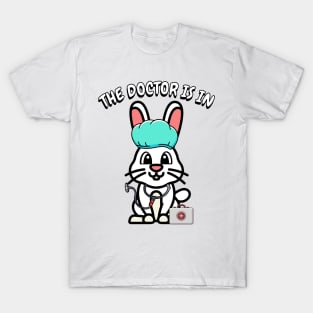 Cute white rabbit is a doctor T-Shirt